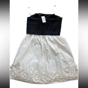 🆕Max &Cleo NWT ladies size 14 party dress black white satin crinoline spaghetti